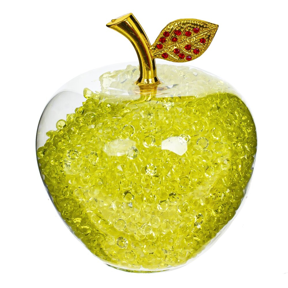Фигурка декоративная Яблоко, желтая