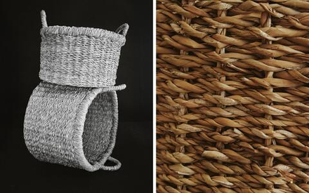 Zara Home Корзина из морской травы, цвет коричневый, 25 см