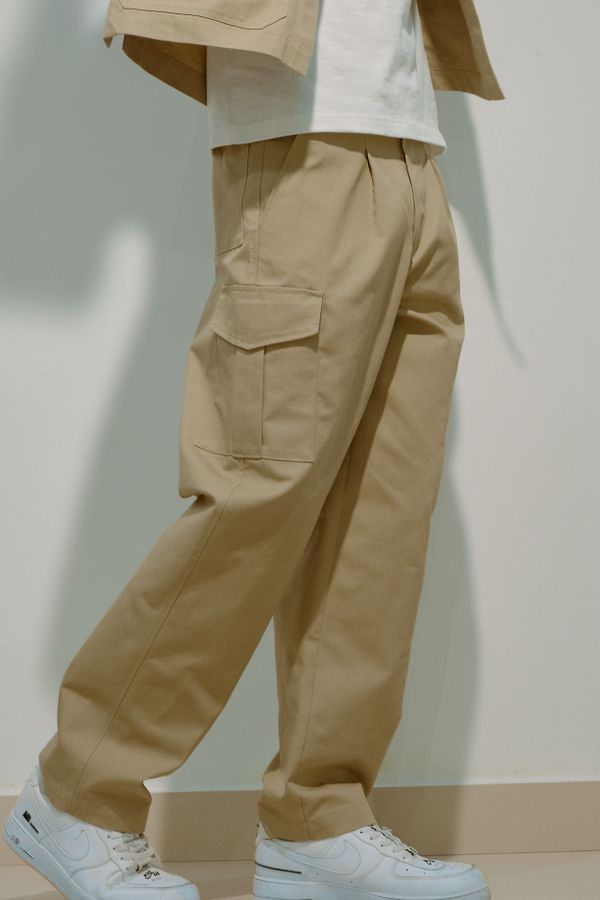 Брюки Карго FOS Бежевые - фото 1