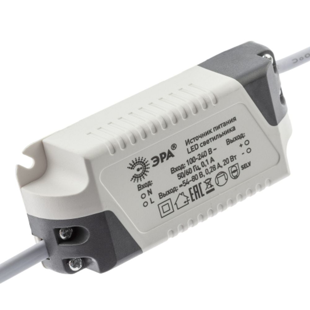 Встраиваемый светильник светодиодный ЭРА LED 6-20-4K/1 квадратный регулируемый LED 20W 220V 4000K