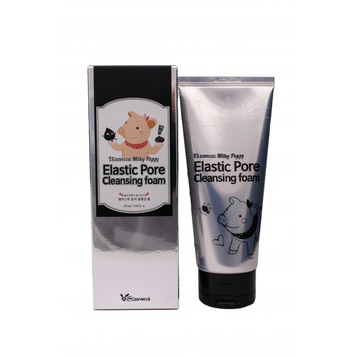 Пенка-маска для умывания Elizavecca Milky Piggy Elastic Pore Cleansing Foam Древесный уголь 120 мл