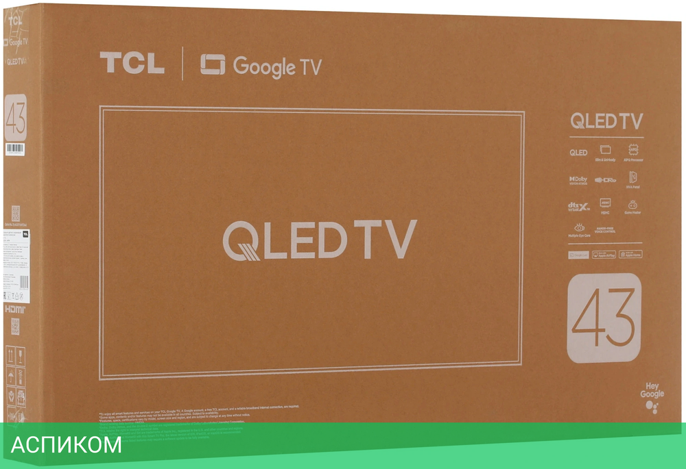 Телевизор QLED TCL 43" 43P7K