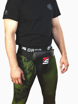 Защита паха мужская, бандаж черный Tomorrow Star с черной резинкой