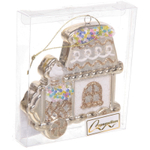 Ёлочная игрушка «Пряничная машина» 9,5*2*10,5 см, шампань