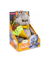 Мягкая игрушка Кот Басик с мороженым 19 см Ksm19-005