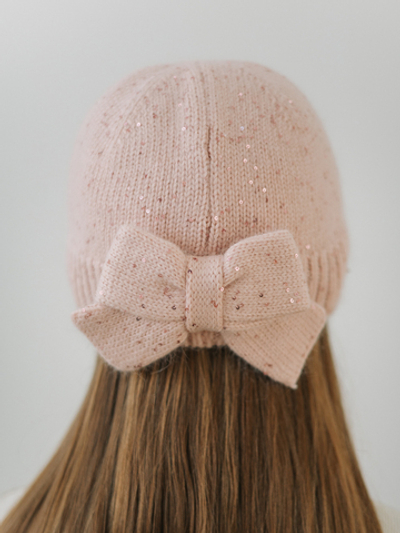 Шапка с бантиком, Розовый