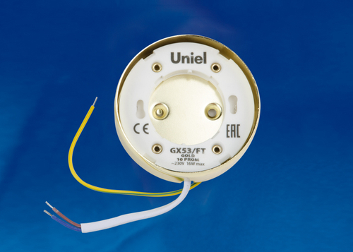 GX53/FT GOLD 10 PROM Светильник накладной. Корпус золото. Картон. TM Uniel.