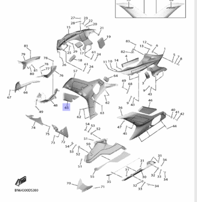 Уплотнение демпфирующее Yamaha BN6284350000