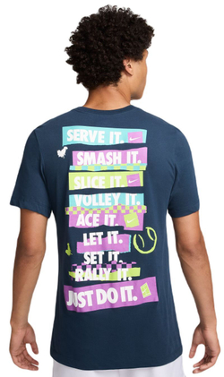 Мужская теннисная футболка Nike Court Dri-Fit T-Shirt - небесный