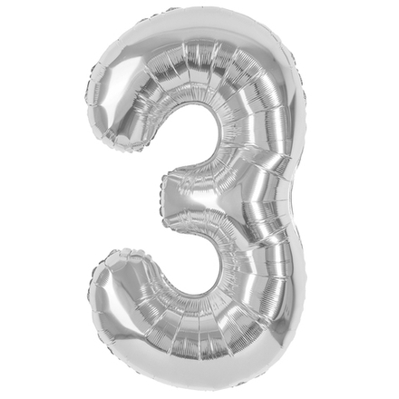 Цифра 3 серебро 40” е79