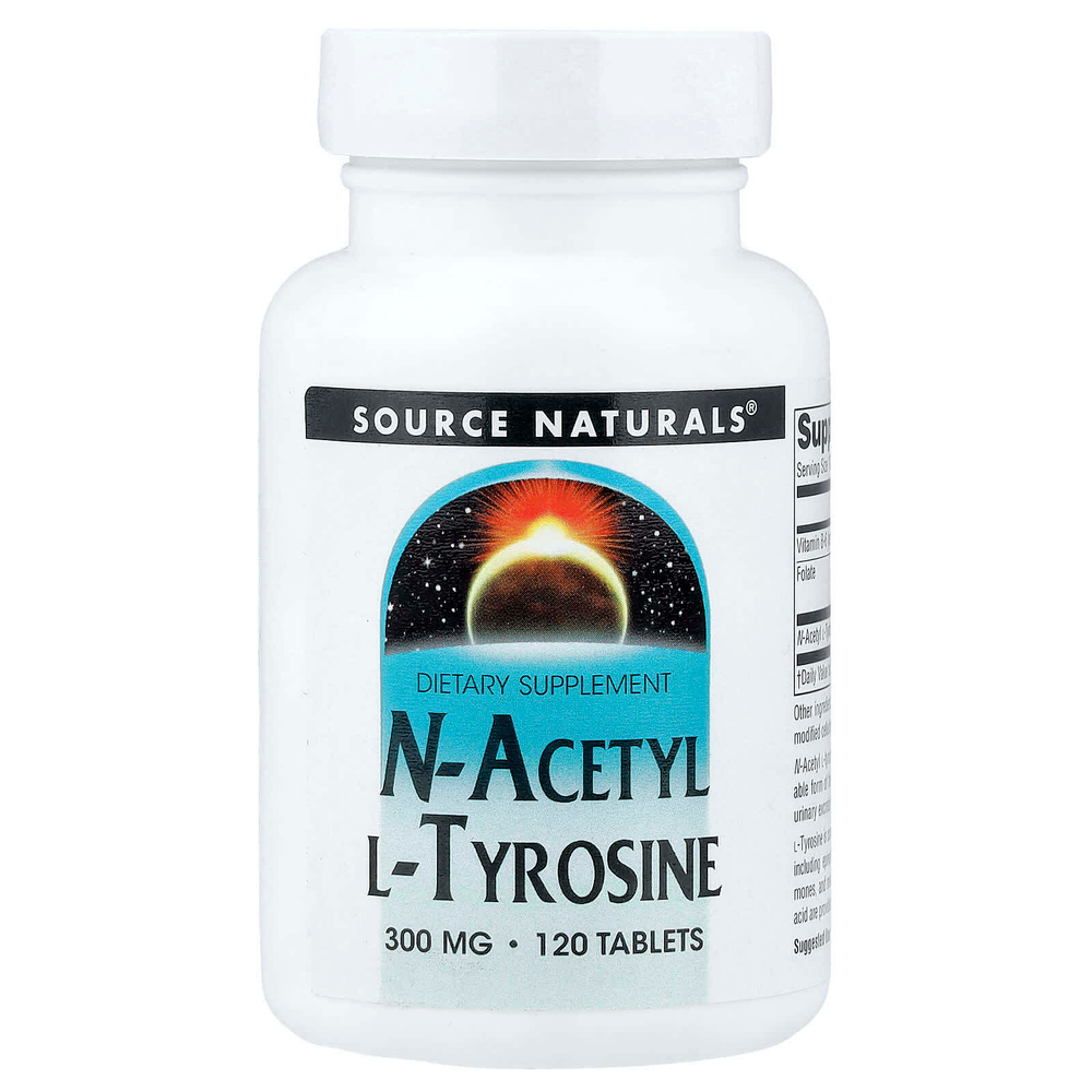 Source Naturals, N-ацетил L-тирозин, 120 таблеток