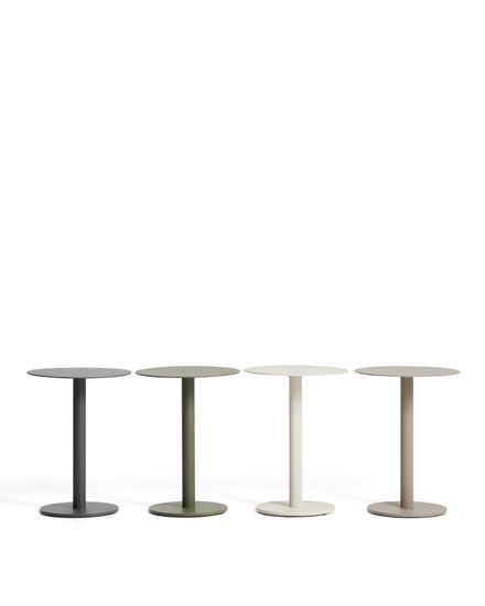 Уличный столик Asinara из алюминия цвета таупе, диаметр 40 см