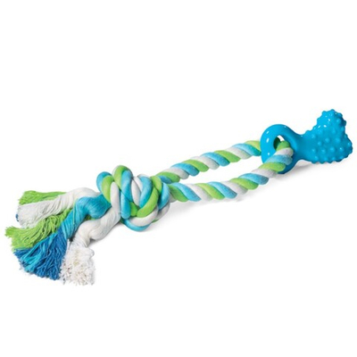Игрушка "Мини-кость с веревкой" 30 см (термопластичная резина) - для собак (Triol)