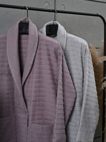 Набор махровый халат мужской и женский с полотенцами PIERRE CARDIN