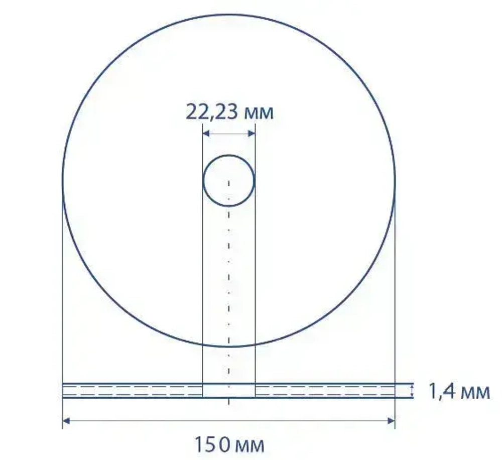 Круг отрезной по металлу Луга Абразив 150х1.4, 10 шт.
