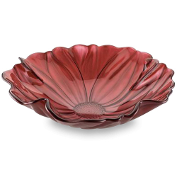 Чаша 32см IVV Magnolia красная Италия детали
