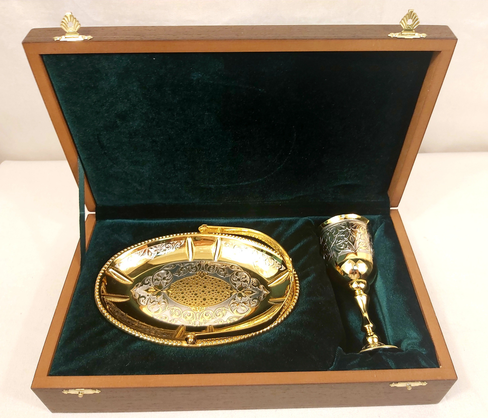 Набор рюмка с блюдцем Златоуст