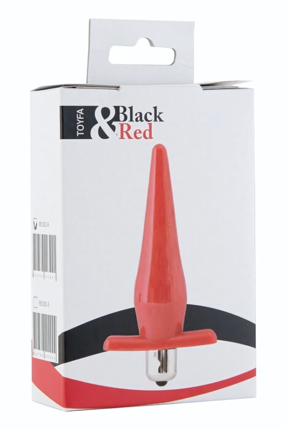 Красная водонепроницаемая вибровтулка Black&Red - 12,7 см. (Цвет: красный)