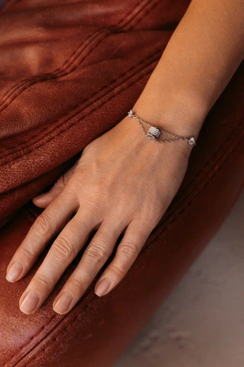 Браслет "Бочонок" в серебре