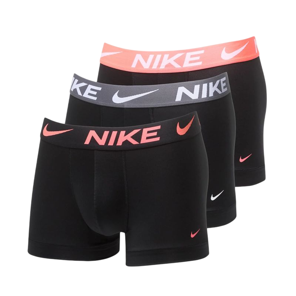 Боксерки теннисные Nike Dri-Fit Essential Micro 3P - black/heat punch/dark grey