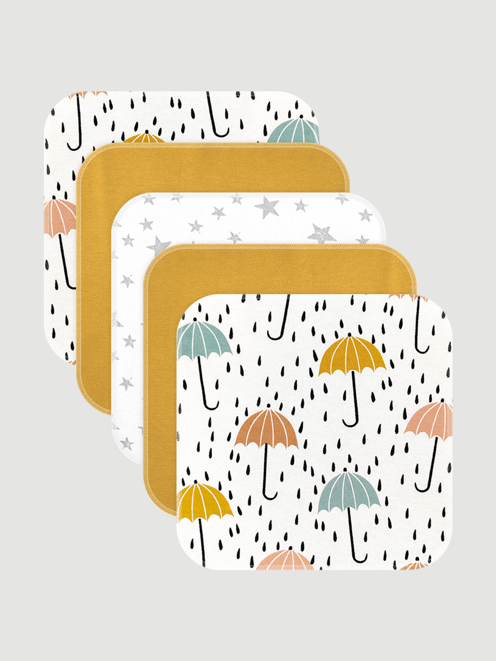 Набор платочков-слюнявчиков Mjölk Зонтики