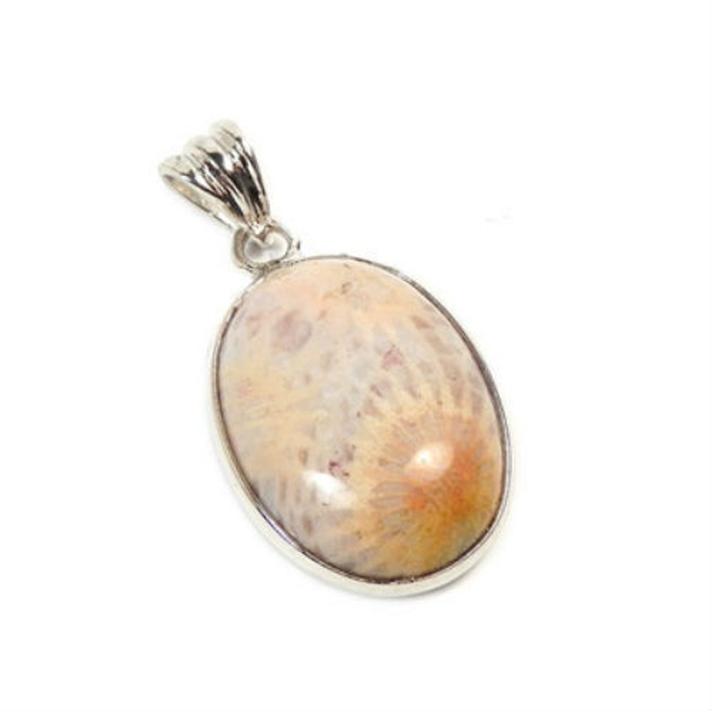 Кулон "Астры" коралл Петоски асс.