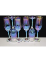 Бокалы для шампанского 6 штук Радужная коллекция