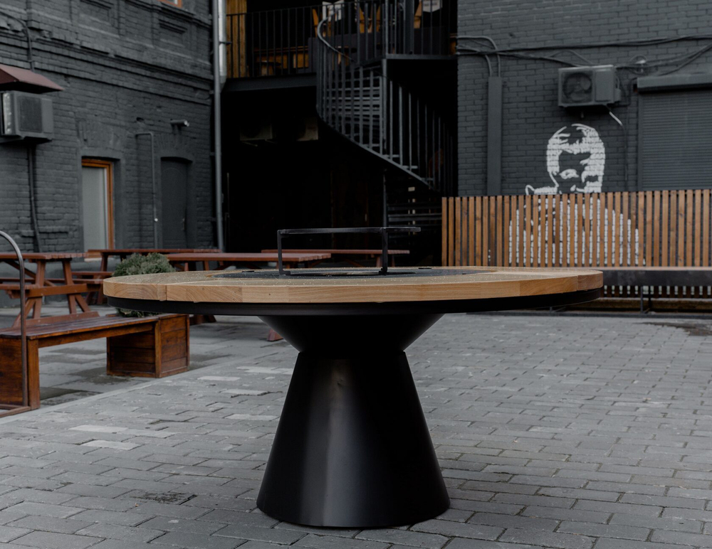 Дровяной гриль-стол Elbrus Grill Тибет 850 (диаметр стола 1490 мм)