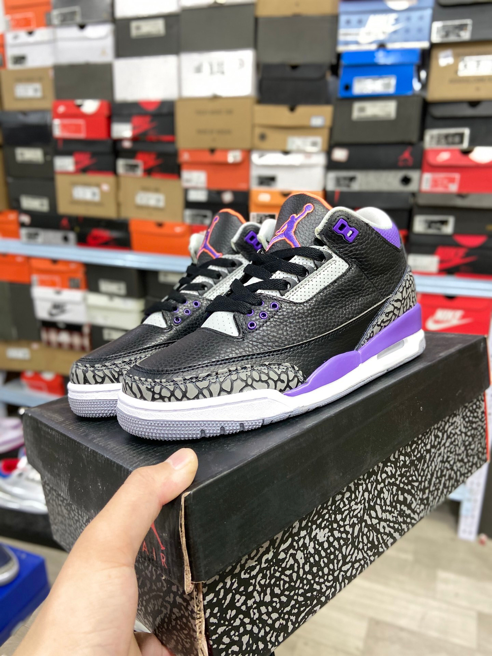 Купить Jordan 3 Retro Black Court Purple