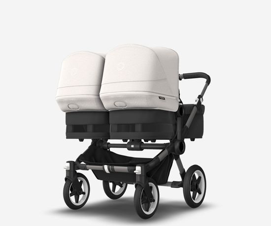 Коляска для двойни 2 в 1 Bugaboo Donkey 5 Twin Misty white/Midnight black/Graphite