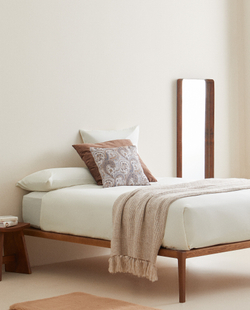 ZARA HOME (300 НИТЕЙ) ПОДОДЕЯЛЬНИК ИЗ ХЛОПКА ПЕРКАЛЬ, ЭКРЮ