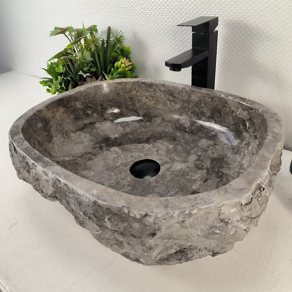 Раковина из мрамора Erozy Grey EM-65088 50*41*16 0887