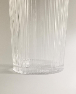 Zara Home Ваза из стекла, цвет зелёный, 25 см