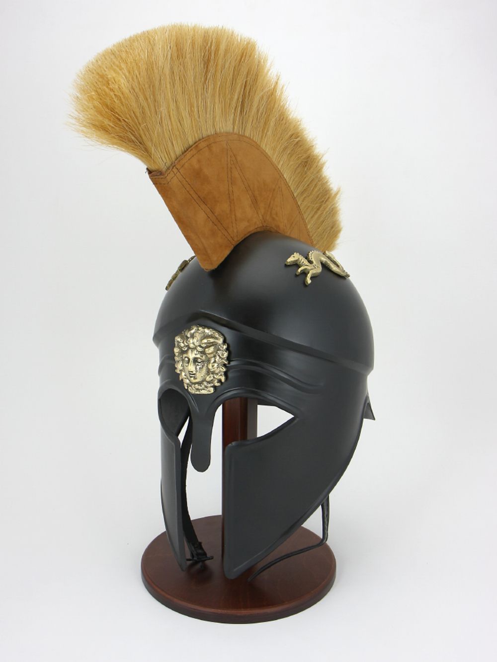 Nautical Шлем троянский "Ахиллес" со светлым плюмажем