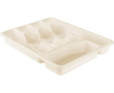 Лоток для столовых приборов Plast Team 330х260х43 мм молочный туман