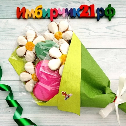 Имбирные пряники цветы