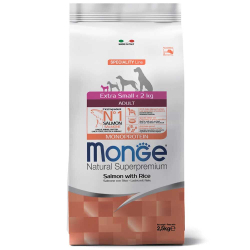 Monge Dog XS Monoprotein Salmon - монобелковый корм для собак миниатюрных пород  (лосось и рис)
