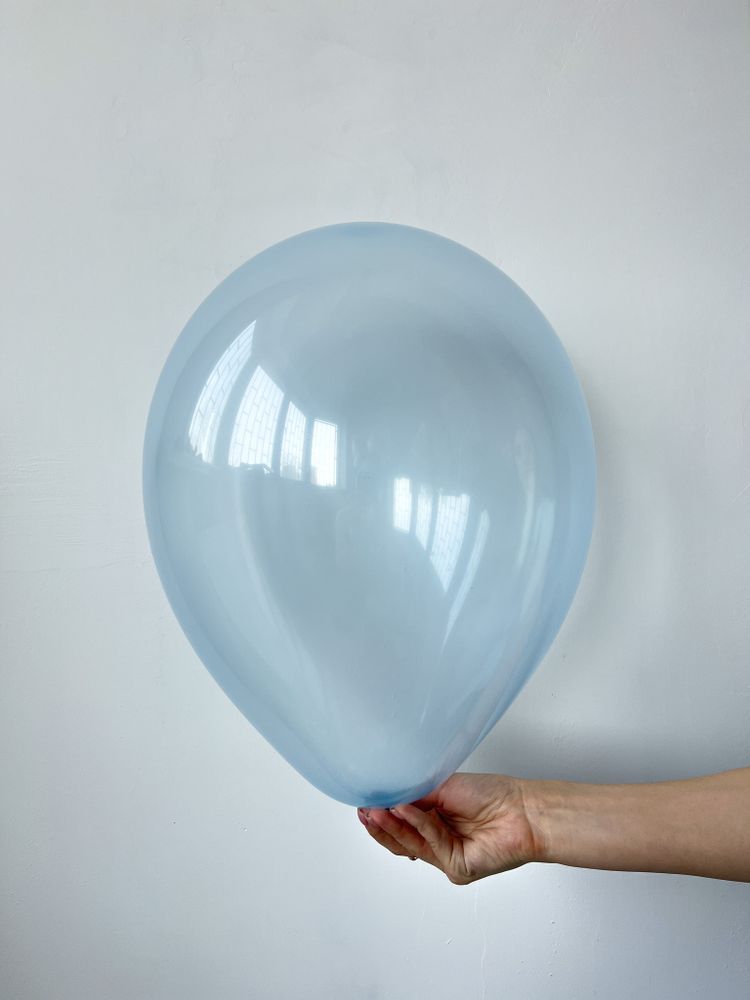 Шар кристалл хрустальный 12" / 30 см голубой Blue (БГ-17)