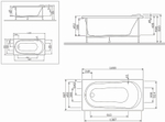 Фронтальная панель для ванны AM.PM Joy/Spirit 150 W85A-150-070W-P Белая