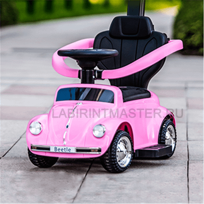 Детский электромобиль "Volkswagen Beetle"  JQ618, розовый