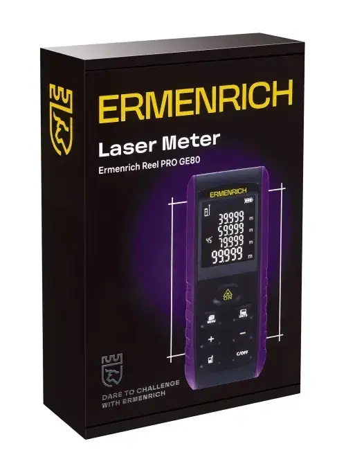 Лазерная рулетка Ermenrich Reel PRO GE80, фиолетовый