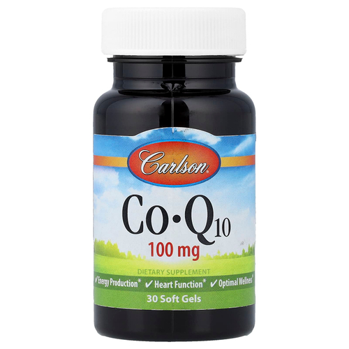 Carlson, коэнзим Q10, 100 мг, 30 капсул