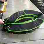 Каркасный батут, диаметр 3,3 фт, черно-зеленый B-15734