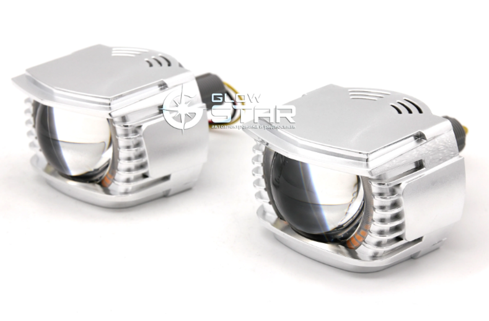Светодиодные модули Aozoom ALPS-01 дальнего света, маски с ДХО и функцией поворотника, крепеж H7/H4, 12V, 30W (комплект, 2шт)