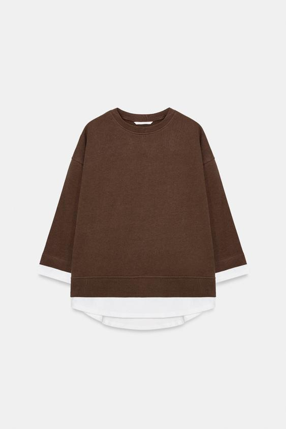 Свитшот с контрастными рукавами - ZARA