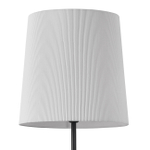 Напольный светильник 1х40Вт Е27, металл/ткань, черный/белый