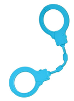 Голубые силиконовые наручники A-Toys без ключа (Цвет: голубой)