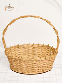 Корзинка овальная подарочная, арт. O380Р, 25х38х12 см, высота с ручкой 40 см