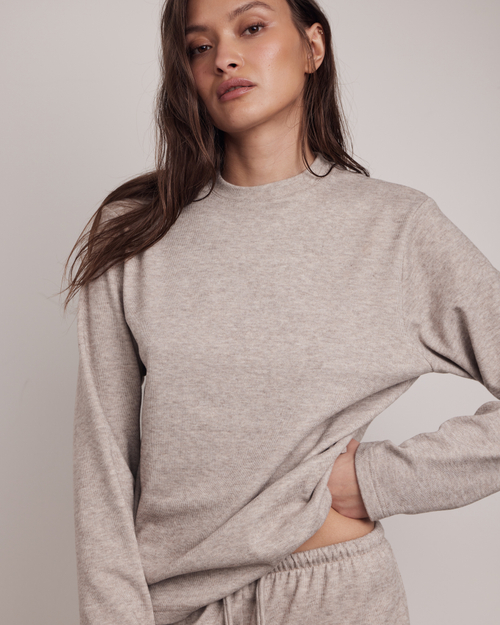 Лонгслив Soft Long-sleeve in Beige Melange