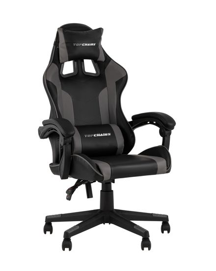 Кресло спортивное TopChairs Commander черно-серый